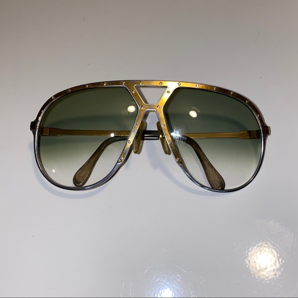 Alpina M1 Gold Bolt Green Gradient Lens Rare Vintage Sunglasses - Picture 4 of 10